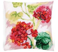 Collection d'Art 5418 - Cojín de punto de cruz, algodón, multicolor, 40 x 40 cm