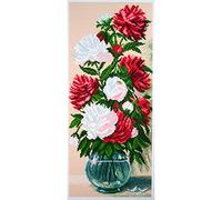 Collection D'Art Aida estampada para bordado de cruz, algodón, multicolor, 16 x 38 cm