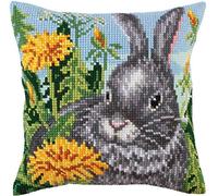 Collection D'Art Kit de cojín/Sun Dandelions/40 x 40, Multicolor, 40 x 40 cm, CD5274
