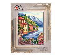 Collection D'Art Kit de tapiz impreso de punto de aguja paisaje 3380 K 20 x 25 cm/8 x 10 pulgadas