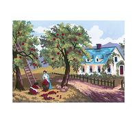 Collection D'Art Tapiz Impreso A Summer's Day, 100% algodón, Blanco, 20 x 25 x 0.1 cm