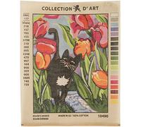 Collection D'Art Tapiz Impreso A Summer's Day, 100% algodón, Blanco, 40 x 50 x 0.1 cm