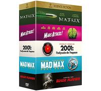 Collection de 5 films science fiction Warner : Blade Runner + Mad Max : Fury Road + 2001 : l'odyssée de l'espace + Mars Attacks! + Matrix [Francia] [DVD]