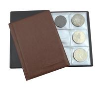 COLLECTOR Álbum Coleccionista para 48 Monedas de Gran Tamaño - Compatible con Crown 5 £, 5€, 10€, 20€, 25€, 30€ y 50€ (Diámetro de 30-45 mm) (MARRÓN)