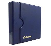 Collector Álbum de coleccionista para 300 monedas de diferentes tamaños, desde pequeñas hasta grandes, universales - en estuche, con páginas, separadores rojos e índice - Azul