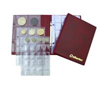 COLLECTOR - Álbum de Monedas para 126 tamaños de Mezcla Carpeta de Monedas (Rojo)