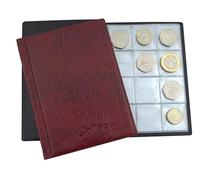 COLLECTOR - ÁLBUM DE Monedas por 96 de tamaño Mediano como A-Z 10 Peniques 10p 50p 50 Peniques £ 1 € 1 € 2 u Otro - MULTICHOICE (Rojo)