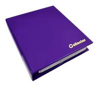 COLLECTOR - Álbum para Billetes, Carpeta de coleccionista de 23 x 28 x 5,5 cm - Organizador para Guardar Billetes - 15 páginas para Diversos Billetes - Morado