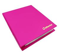 COLLECTOR - Álbum para Billetes, Carpeta de coleccionista de 23 x 28 x 5,5 cm - Organizador para Guardar Billetes - 15 páginas para Diversos Billetes - Rosa