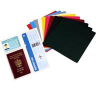 COLLECTOR - Funda Multifuncional para Documentos de Viaje, Tarjeta de identificación, Billete de avión, Pasaporte, Tarjeta de Visita, agencia de Viajes de Vacaciones, Carpeta de Documentos (Negro)