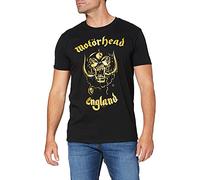Collectors Mine Inglaterra Classic Gold Camiseta, Negro, XL para Hombre