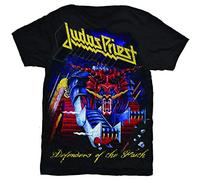Collectors Mine Judas Priest-Defender of Faith - Camiseta, con manga corta, con cuello redondo para hombre, Negro, 48 (M)