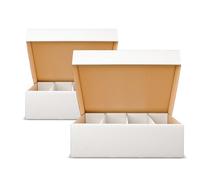 CollectXP - Caja De Tarjetas Coleccionables Para 4.000 Cartas, 2 Unidades, Apilable, Con Separadores, Ideal Para Magic: The Gathering, Pokémon, Yu-Gi-Oh! Y Otros TCG