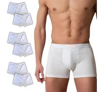 College Boxer Hombre en Jersey de Puro Algodón Premium Transpirable Producido en Italia Hipoalergénico Probado contra los Malos olores 12/6/3 Piezas (L, 6pz Blanco)