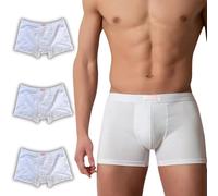 College Boxer Hombre en Jersey de Puro Algodón Premium Transpirable Producido en Italia Hipoalergénico Probado contra los Malos olores 12/6/3 Piezas (L, 3pz Blanco)