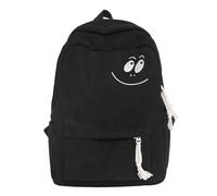 College Campus Schoolbag Mochila infantil versátil para el tiempo libre para estudiantes de secundaria - Compañera resistente al día a día para la escuela oficina con material impermeable, Negro