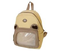 College Campus Schoolbag Mochila Niños Linda Mochila de Hombro Color Sólido Gran Capacidad Macaron Dibujos Animados Bolsa Infantil para Viajes Diarios Lecciones, amarillo, Talla única, Mochilas