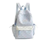 College Campus Schoolbag Mochila Niños Mochila con Polka Corazón Estampado para Estudiantes Gran Compañero Diario Material Impermeable Ideal para la Escuela Tiempo Libre, azul, Talla única, Mochilas