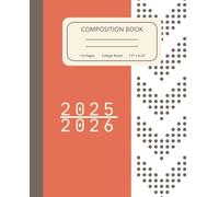 College Composition Notebook - Orange Chevron Cover, 7.5 x 9.25 in, 110 Pages, College Ruled 2025-2026: 2025-2026 Back to School Notebook for Students ... Class Notes, Homework, Journaling or Planning