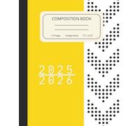 College Composition Notebook - Yellow Chevron Cover, 7.5 x 9.25 in, 110 Pages, College Ruled 2025-2026: 2025-2026 Back to School Notebook for Students ... Class Notes, Homework, Journaling or Planning