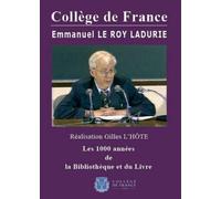 Collège de France Emmanuel Le Roy Ladurie [Francia] [DVD]