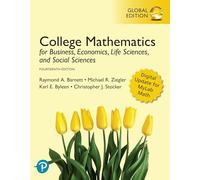 College Mathematics for Business, Economics, Life Sciences, and Social Sciences, Global Edition + MyLab Math with Pearson eText (Package)