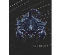 College Ruled Blue Lined Notebook with Spaced Margin. The cover of the notebook contains a graphic of the zodiac sign.: Sign of The Zodiac - Scorpio