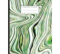 College Ruled Composition Notebook, 7.5″ x 9.25″, Emerald Green Liquid Marble Agate Stone Cover, 160 Pages: Elegant Marble-Pattern Writing Notebook for School, Work, or Home