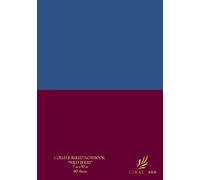 College Ruled Line Notebook "Wild Berry", with Blue & Pink lines, Medium size 7 x 10 in, 120 Pages. Designed for Handwriting, brainstorming, ... teens. Cover made as aesthetic gift.