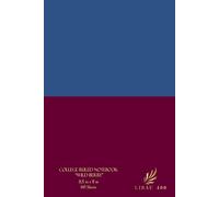 College Ruled Line Notebook "Wild Berry", with Blue & Pink lines, Small size 6 x 9 in, 120 Pages. Designed for Handwriting, brainstorming, list-making ... teens. Cover made as aesthetic gift.