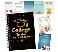 College Survival Gift Card Book, 2026 Graduation Gift Card Book, College Survival Booklet Organizer, Leaving Home School Care Package Cash Holder for Graduate