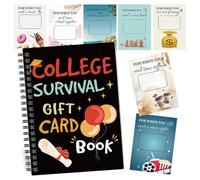 College Survival Gift Card Book, 2026 Graduation Gift Card Book, College Survival Booklet Organizer, Leaving Home School Care Package Cash Holder for Graduate