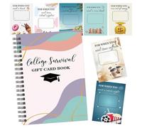 College Survival Gift Card Book, 2026 Graduation Gift Card Book, College Survival Booklet Organizer, Leaving Home School Care Package Cash Holder for Graduate