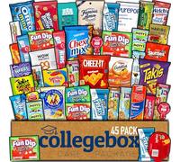 CollegeBox Paquete de tentempiés de gran variedad de frituras, galletas y caramelos para el colegio (Pack de 30)