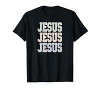 Collegiate Christian Jesus Patchwork Plaid Floral Pascua Camiseta