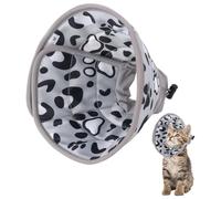 Collerette Chat Anti Léchage, Réglable Collerette Chat Anti Grattage, Doux Collerettes pour Après Chirurgie, Élisabeth Collier Cône de Récupération pour Chiots Petits Chiens (Gris, M)