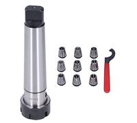 Collet Chuck ER25, Juego de Pinzas para CNC, Porta Bloque de Acero Carbono, 9 Tamaños con Barra de Extensión - Alta Precisión, Firme Sujeción, Ideal para Fresado y Torneado (MTA4-ER25-M16)