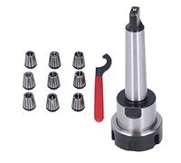 Collet Chuck Extension, Rod MTA ER25 Soporte de Sujeción Conjunto de Herramientas Coletas Carbono para Fresado CNC Lathemta2 M10 Acero con Torno Llave (#1)