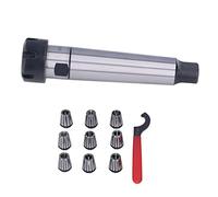Collet Chuck Extension, Rod MTA ER25 Soporte de Sujeción Conjunto de Herramientas Coletas Carbono para Fresado CNC Lathemta2 M10 Acero con Torno Llave (#3)