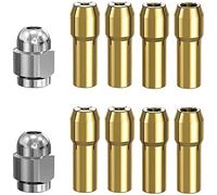 Collet de LatóN de 10 Piezas para, de Herramientas de Tuerca de Taladro Giratorio de Cambio RáPido 4485 de Repuesto 0,8/1,2/1,5/1,8/2,0/2,4/3,0/3,2Mm