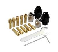 Collet Set, Stable Brass Rotary Tool Chuck, Secure Keyless Shank, Compact and Lightweight Sturdy Replacement for Rotary Tools, Electric Grinder Accessories, Brass