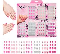 COLLEZIONE DELLA MANICURE DI 7 GIORNI-Pressa da 84 pc sul set di unghie Giorno della settimana False Adesive False per ragazze (Collezione di Paris L
