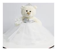 Collezioni di Kinnex dal 1997 20 """" Cuce Anos Quinceanera Last Doll Outdy Bear with Dress (centrotavola) ~ B16631-1 (bianco)