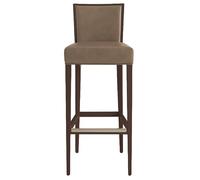 COLLI CASA Taburete Siena de Madera Acolchado en Piel Color antílope Made in Italy Elegante y Confortable diseño clásico para Comedor Cocina H 104 cm