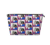 Collie_Barbudo, Bolsa de Maquillaje Bolsa de cosméticos Bolsa de artículos de tocador de Viaje portátil Bolsa de artículos de tocador