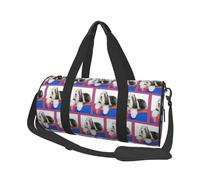 Collie_Barbudo, Bolsa de Viaje de Gran Capacidad, Bolso Redondo, Bolsa de Viaje Deportiva, Bolsa de Mano, Bolsa de Fitness