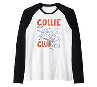 Collie Dad Club Border Collie Dog Owner Dog Dad Fathers Day Camiseta Manga Raglan