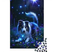 Collie de Frontera Puzzle 1000 Piezas para Adultos - Arte Fresco Rompecabezas De Madera Premium, Juego Educativo Y Relajante, Idea Amigos 1000pcs (75x50cm)