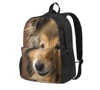 Collie de pelo largo Lassie Perros Perros grandes y peludos Mascotas,Mochila con bolsillos, mochila informal para el día a día, resistente al agua, ideal para la escuela, viajes