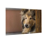 Collie de Pelo Largo Lassie Perros Perros Grandes y Peludos Mascotas, Rompecabezas de 1000 Piezas, Rompecabezas de Madera para Toda la Familia, decoración de Pared para Adultos y Adolescentes.